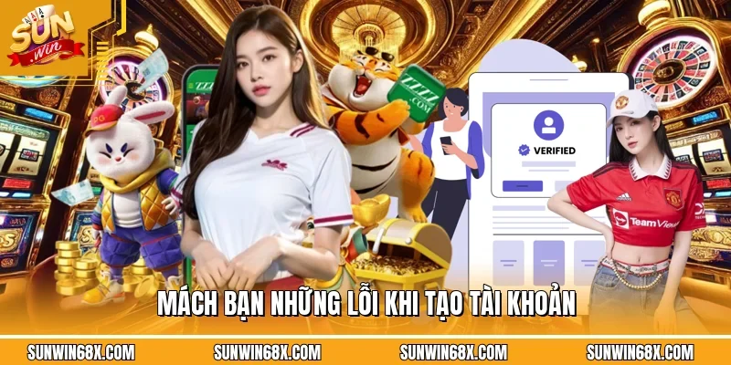 Một số lỗi mà bạn có thể gặp phải trong quá trình đăng ký SUNWIN